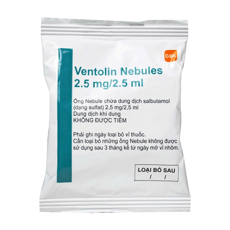 Dung dịch khí dung Ventolin Nebules 2.5mg điều trị, ngừa co thắt phế quản (20 ống x 2.5ml) - 5